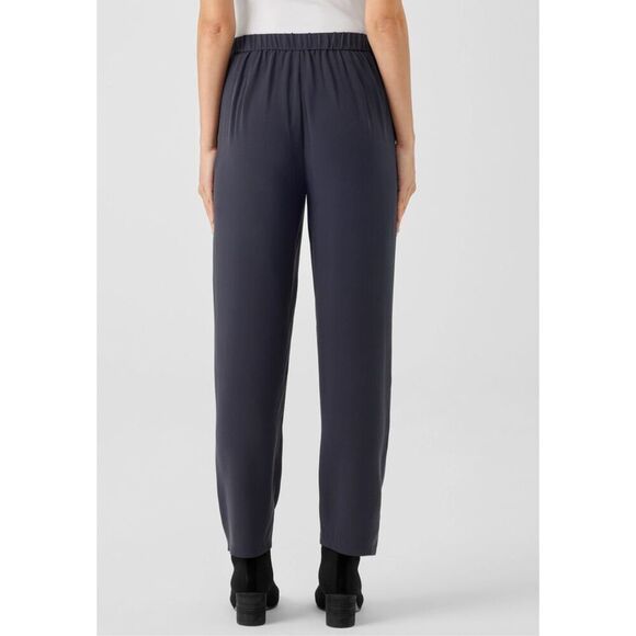 Eileen Fisher size M Silk Georgette Crepe Tapered Pants - 100% - Picture 3 of 10